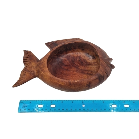 MID century modern carved fish - Picture 5 of 7